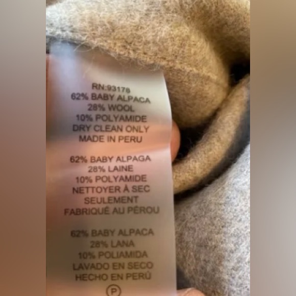 ELIE TAHARI Alpaca Wool Shirt Jacket XL-Blue-Gray/Tan $795 - Picture 8 of 8